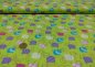 Preview: Comic Farm cotton green fabric with animals in various sizes